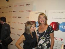 Katie Couric with Savannah Guthrie at Laurie David's Fed Up MoMA premiere in 2014